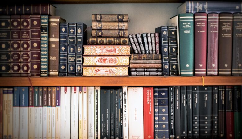 assorted books on book shelves